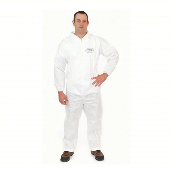 Picture of COLLARED DISPOSABLE COVERALLS: XL, 25 PACK