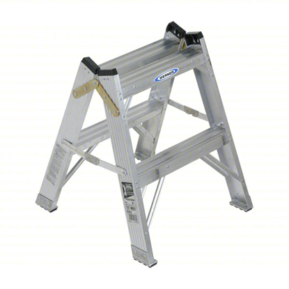 Picture of TWIN STEP STOOL 24 IN H 300 LB. ALUMINUM
