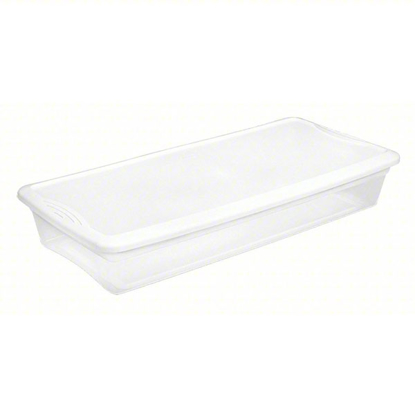 Picture of STORAGE TOTE- COLOR CLEAR/WHITE- OUTSIDE HEIGHT 6 1/8 IN- OU