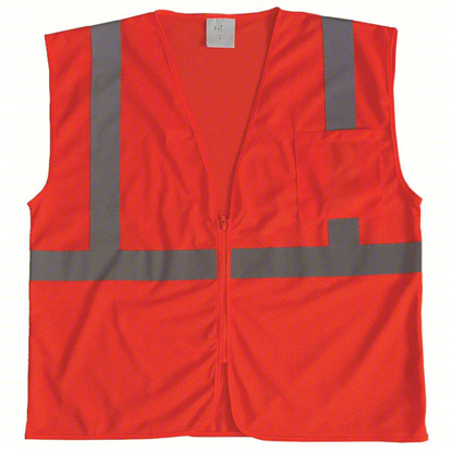 Picture of HIGH-VISIBILITY VEST: MED, ORANGE