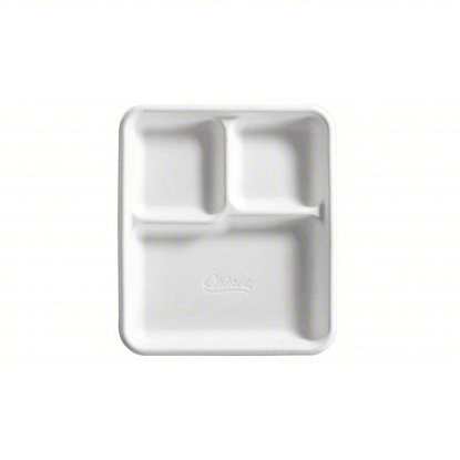 Picture of DISPOSABLE PAPER PLATE: WHITE, 8 IN X 10 IN, 500/PK