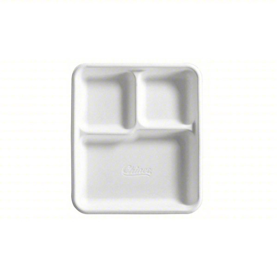 Picture of DISPOSABLE PAPER PLATE: WHITE, 8 IN X 10 IN, 500/PK