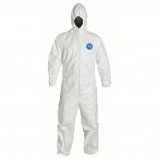Picture of HOODED DISPOSABLE COVERALLS, LARGE, PACK OF 6